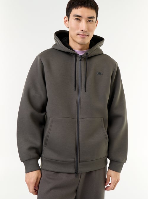 Sudadera con cremallera y capucha de neopreno - Kiabi