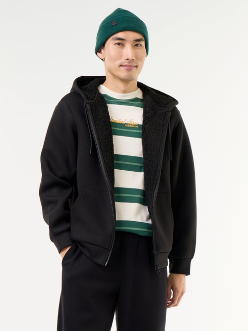 Sudadera con cremallera y capucha de neopreno - Kiabi