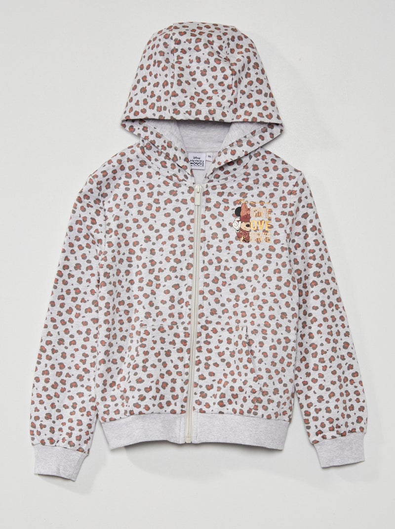 Sudadera con cremallera y capucha 'Disney' GRIS - Kiabi