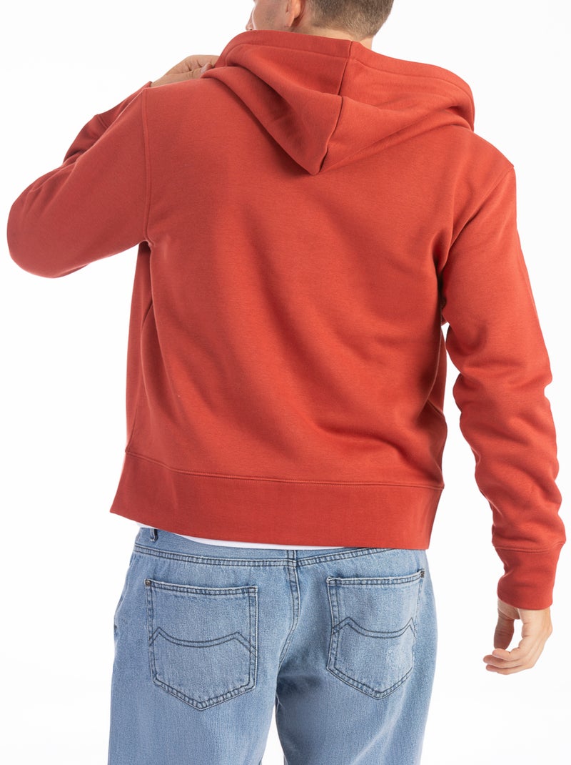 Sudadera con cremallera y capucha DJANGO 'Rica Lewis' Rojo ladrillo - Kiabi