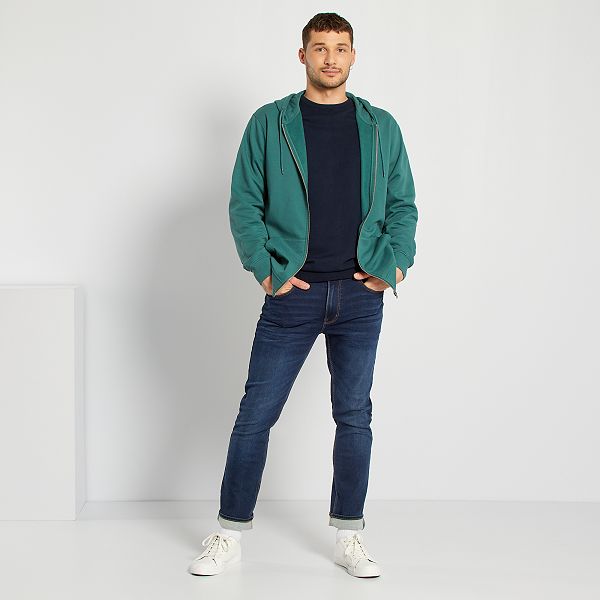 Sudadera con cremallera y capucha eco-concepción +1,90 m Hombre de más de  1'90m - AZUL - Kiabi - 15,00€