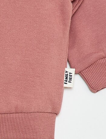 Sudadera con cremallera y capucha en felpa perchada