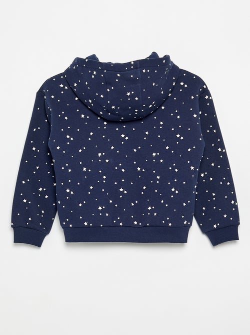 Sudadera con cremallera y capucha estampada - Kiabi