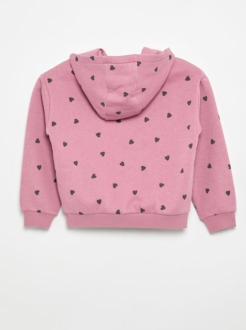 Sudadera con cremallera y capucha estampada - Kiabi