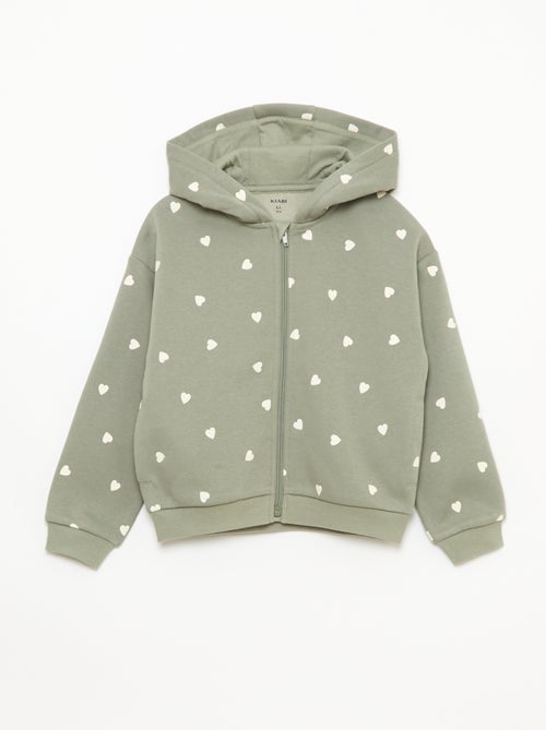 Sudadera con cremallera y capucha estampada - Kiabi Sudadera con cremallera y capucha estampada - Kiabi