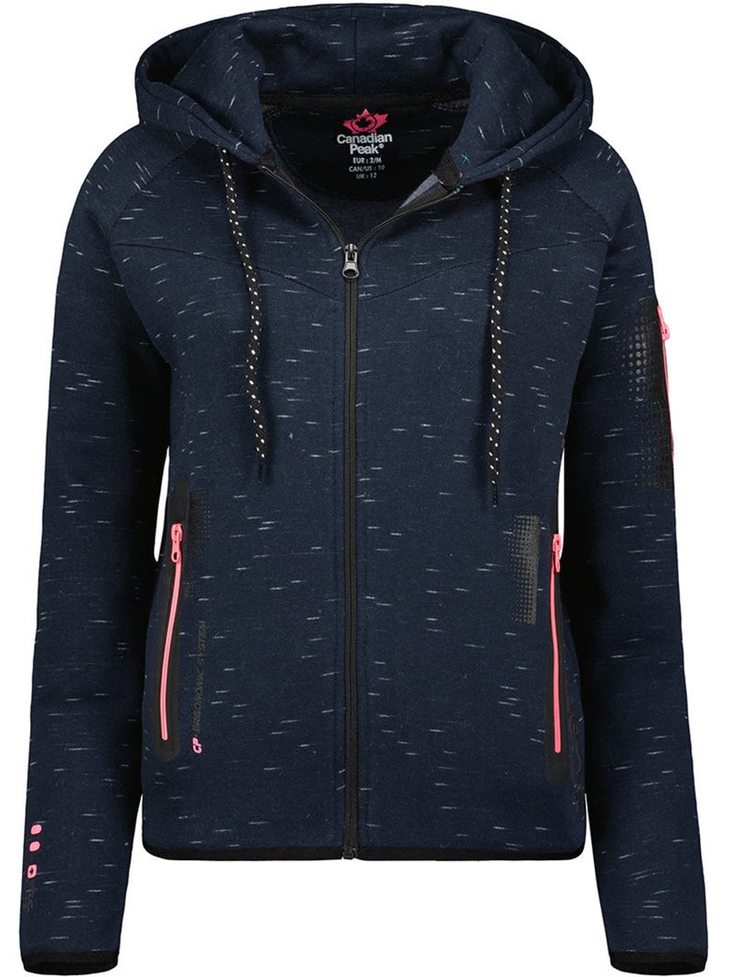 Sudadera con cremallera y capucha fanatic – canadian peak Azul marino - Kiabi