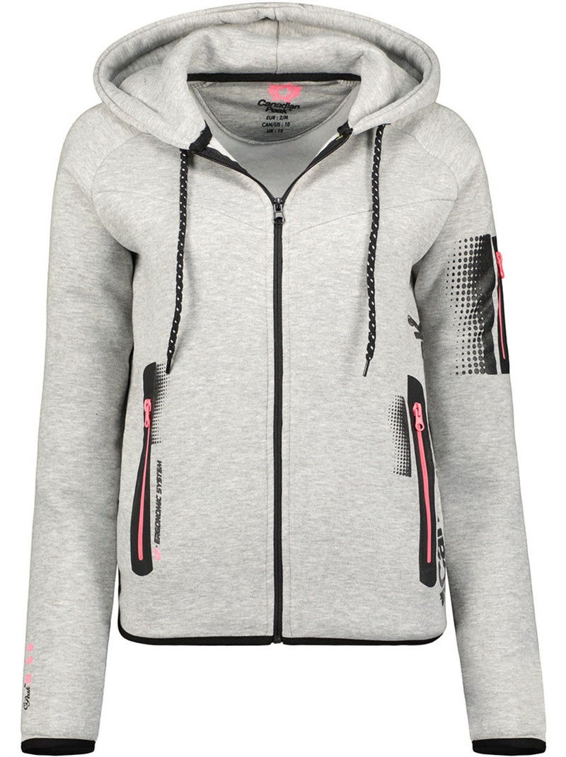 Sudadera con cremallera y capucha fanatic – canadian peak Gris claro - Kiabi
