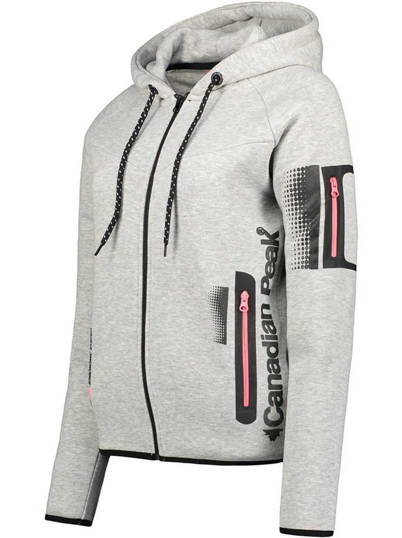 Sudadera con cremallera y capucha fanatic – canadian peak Gris claro - Kiabi