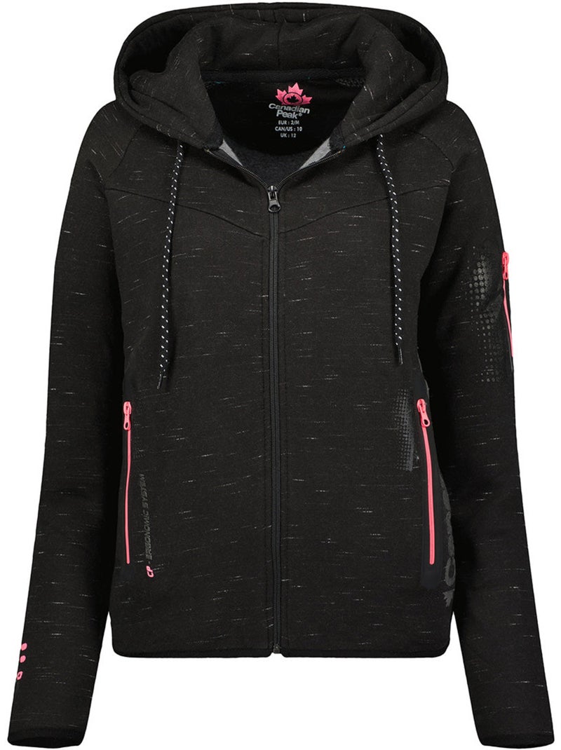 Sudadera con cremallera y capucha fanatic – canadian peak Negro - Kiabi