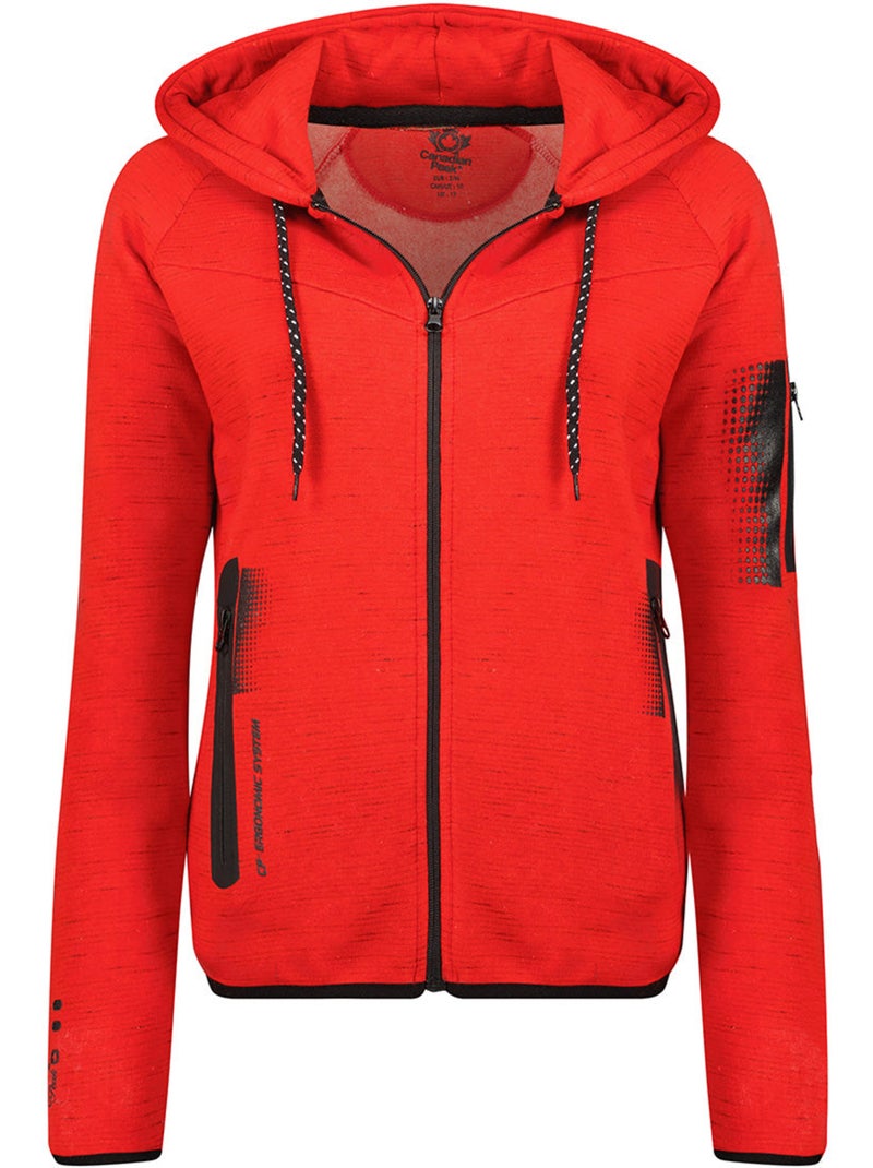 Sudadera con cremallera y capucha fanatic – canadian peak Rojo - Kiabi