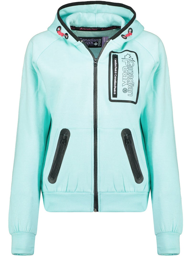 Sudadera con cremallera y capucha forrada fonaldeak – canadian peak Azul claro - Kiabi