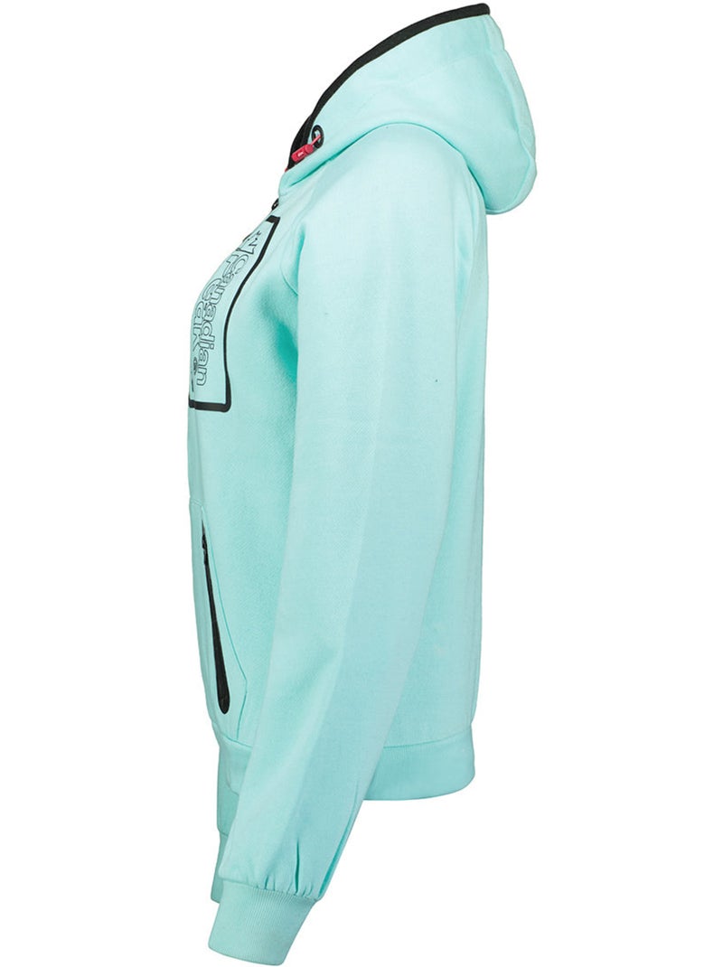 Sudadera con cremallera y capucha forrada fonaldeak – canadian peak Azul claro - Kiabi