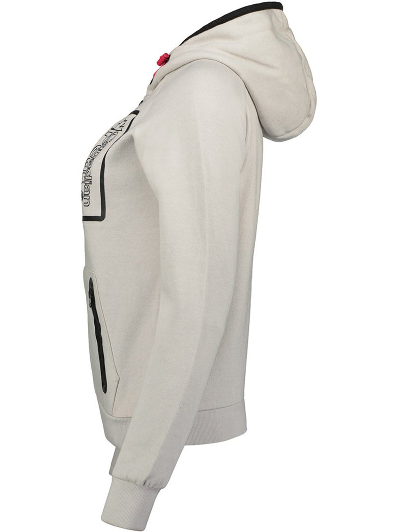 Sudadera con cremallera y capucha forrada fonaldeak – canadian peak Gris claro - Kiabi