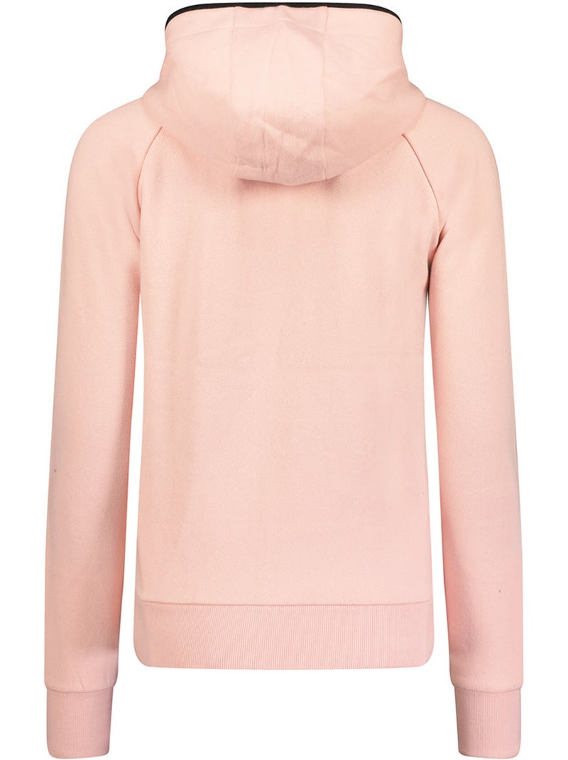 Sudadera con cremallera y capucha forrada fonaldeak – canadian peak Rosa claro - Kiabi