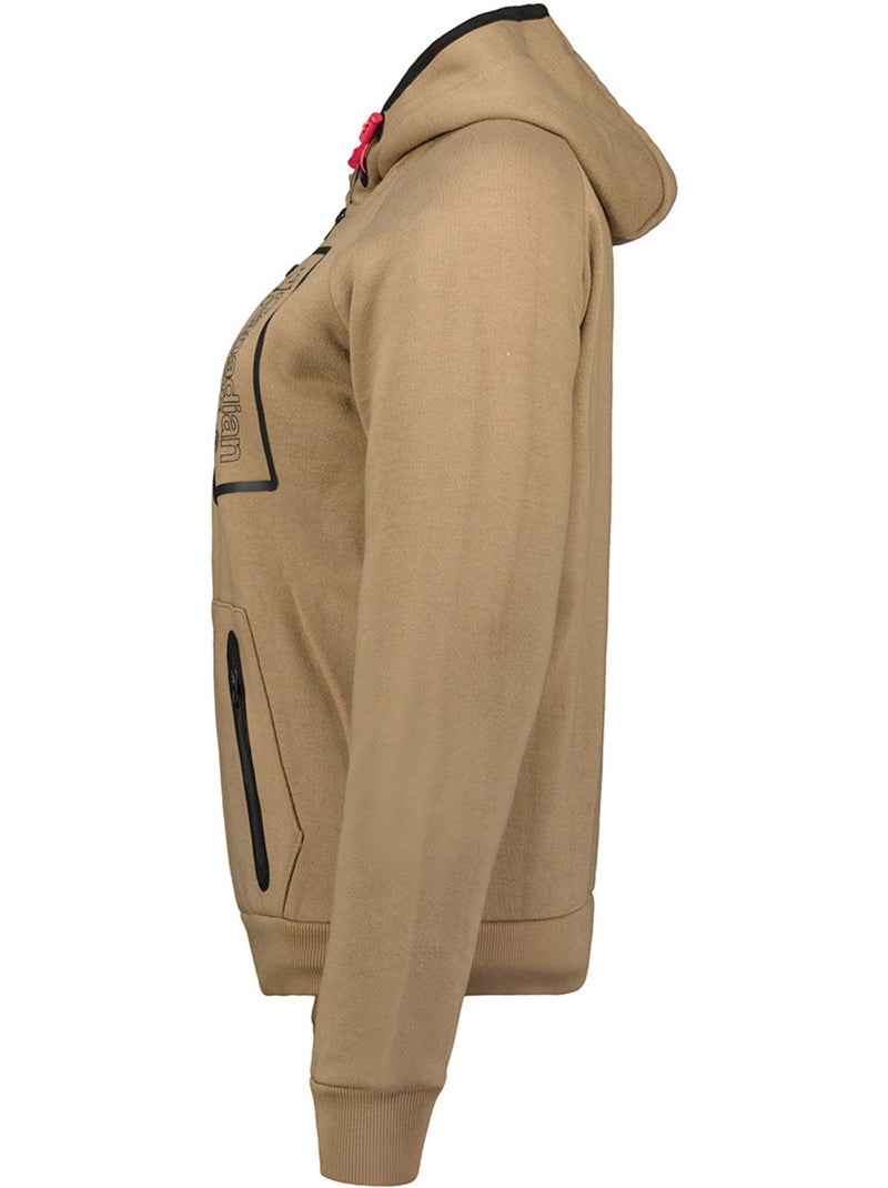 Sudadera con cremallera y capucha forrada fonaldeak – canadian peak Taupe - Kiabi