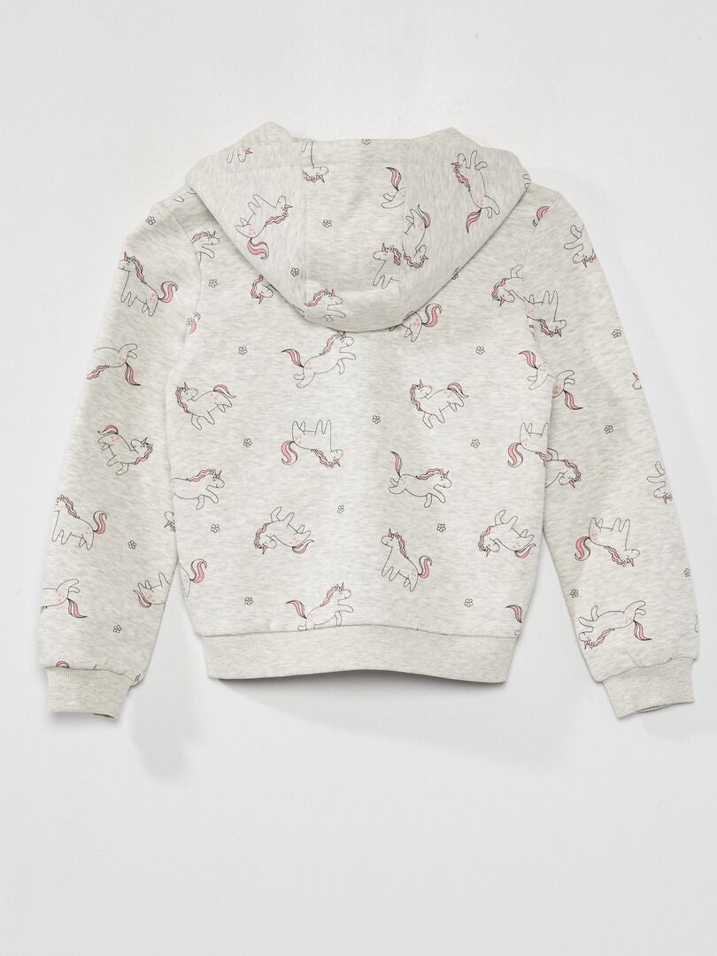 Sudadera con cremallera y capucha GRIS - Kiabi
