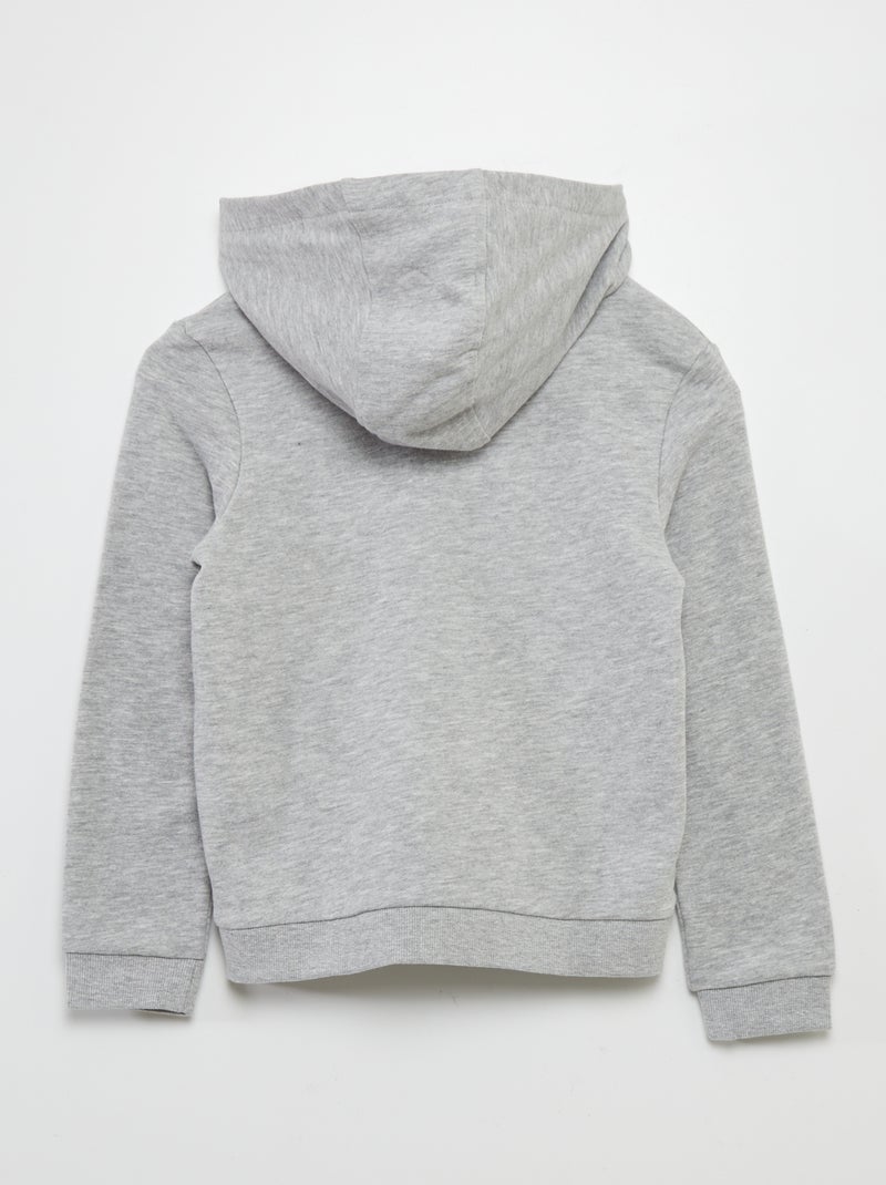 Sudadera con cremallera y capucha GRIS - Kiabi