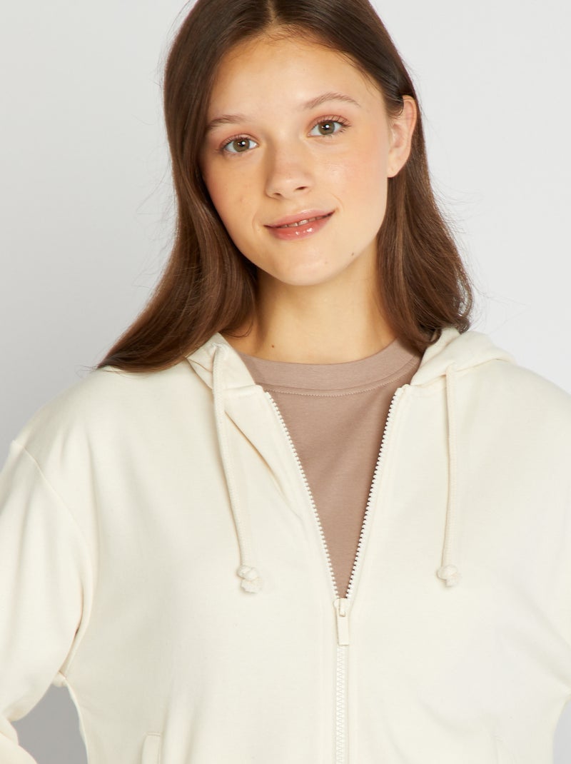 Sudadera con cremallera y capucha GRIS - Kiabi