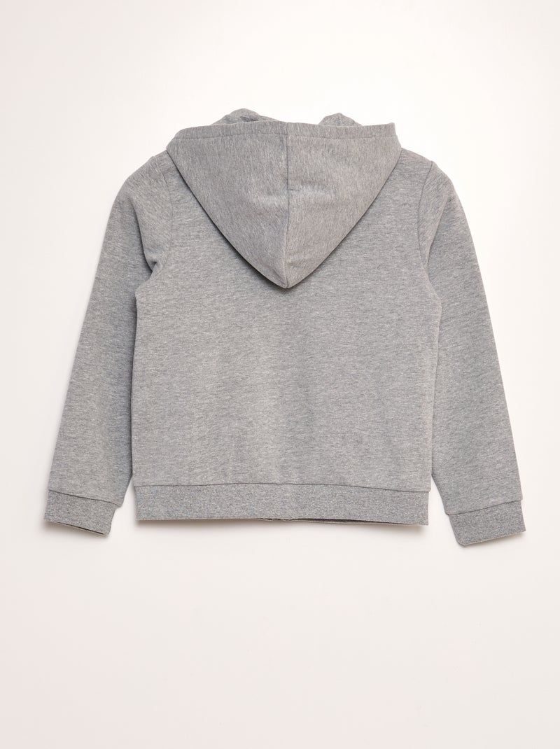 Sudadera con cremallera y capucha GRIS - Kiabi