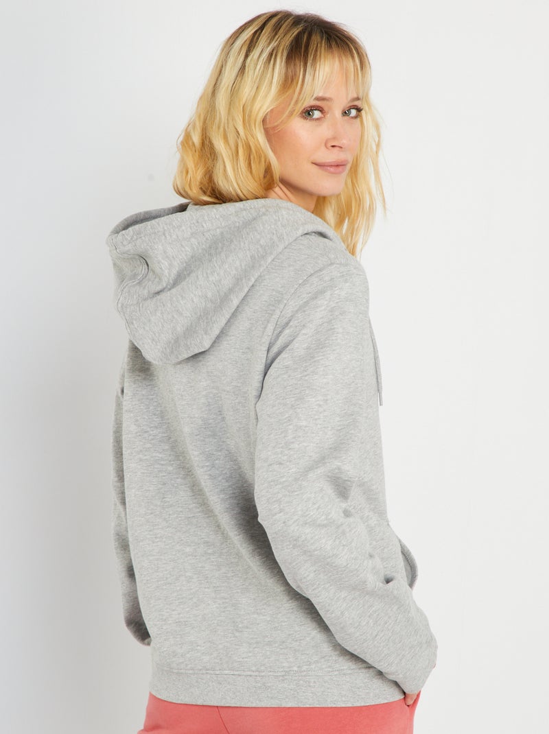Sudadera con cremallera y capucha GRIS - Kiabi