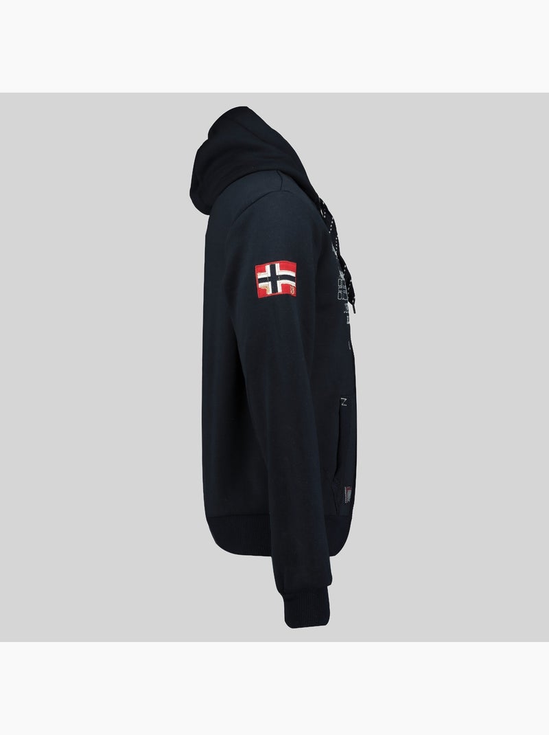 Sudadera con cremallera y capucha gutta – geographical norway Negro - Kiabi