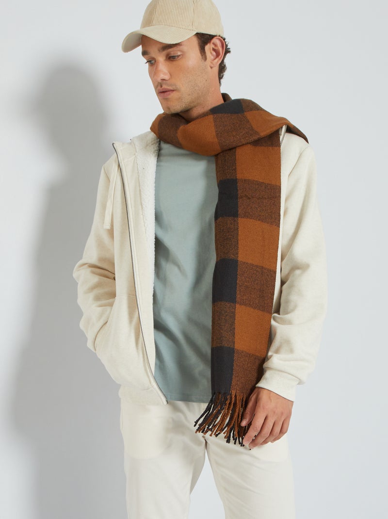Sudadera con cremallera y capucha interior borreguito BLANCO - Kiabi