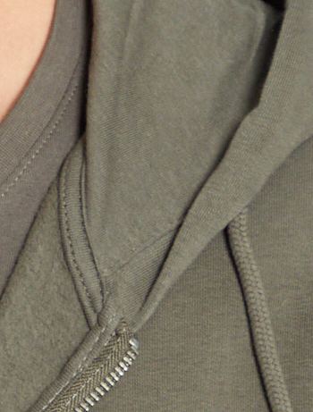 Sudadera con cremallera y capucha - KAKI - Kiabi - 12.00€