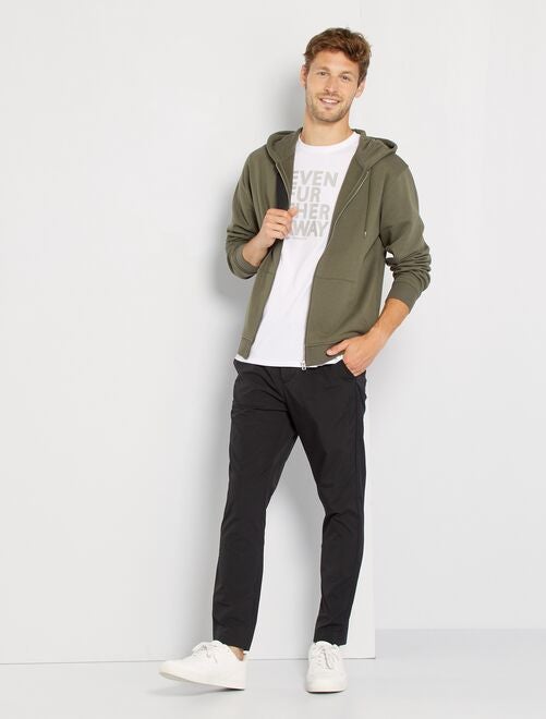 Sudadera con cremallera y capucha - KAKI - Kiabi - 12.00€