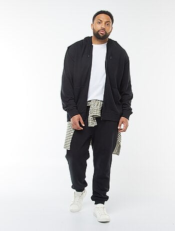 Sudadera con cremallera y capucha lisa