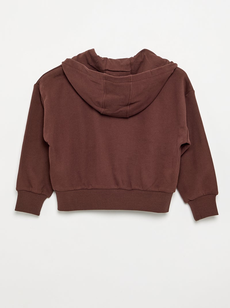Sudadera con cremallera y capucha Marron - Kiabi