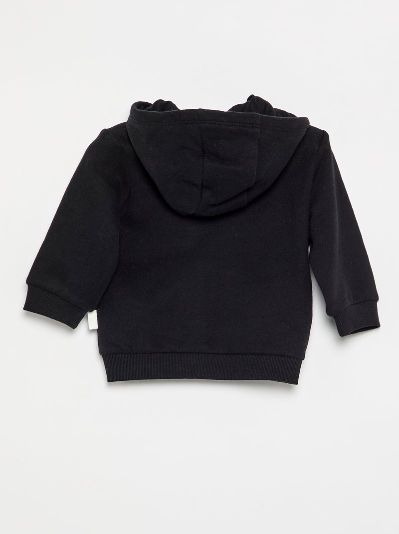 Sudadera con cremallera y capucha Negro - Kiabi