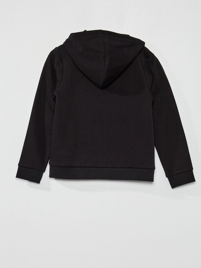 Sudadera con cremallera y capucha negro - Kiabi