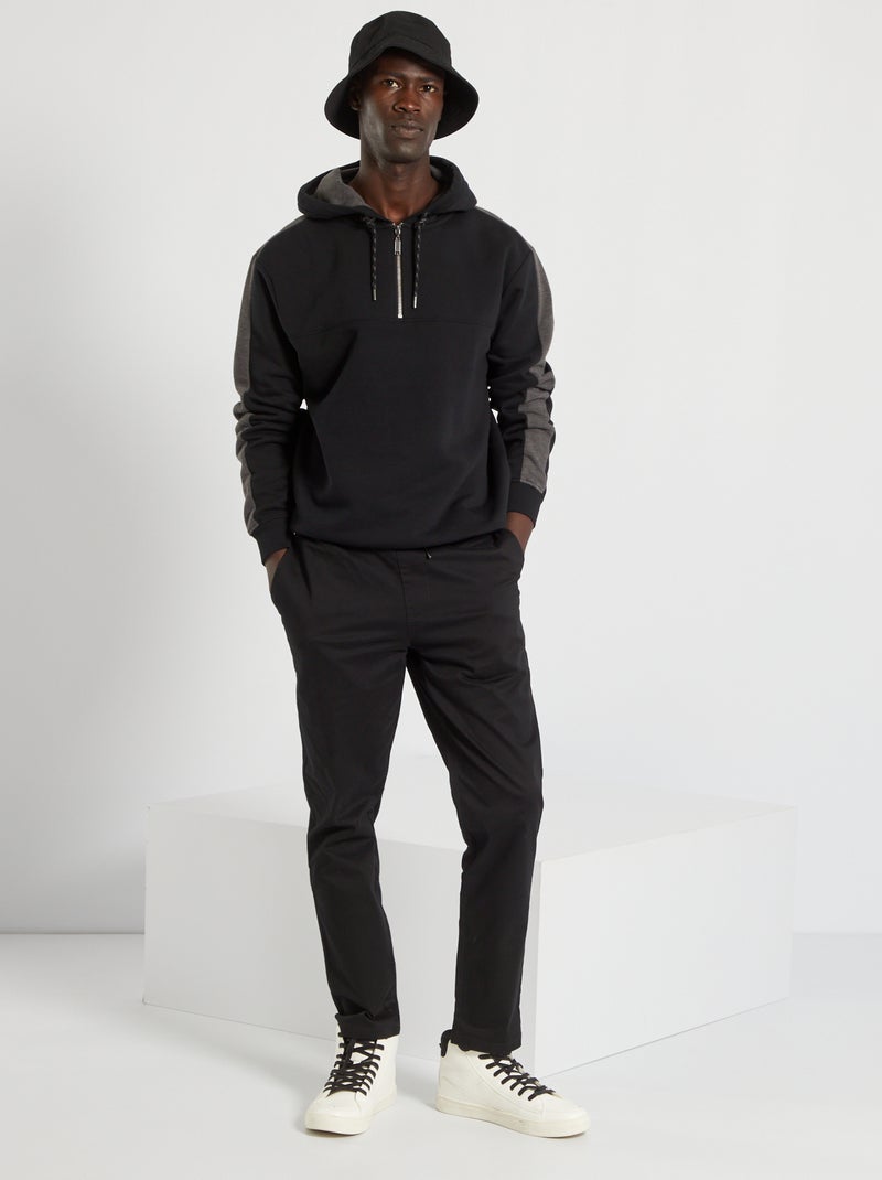 Sudadera con cremallera y capucha Negro - Kiabi