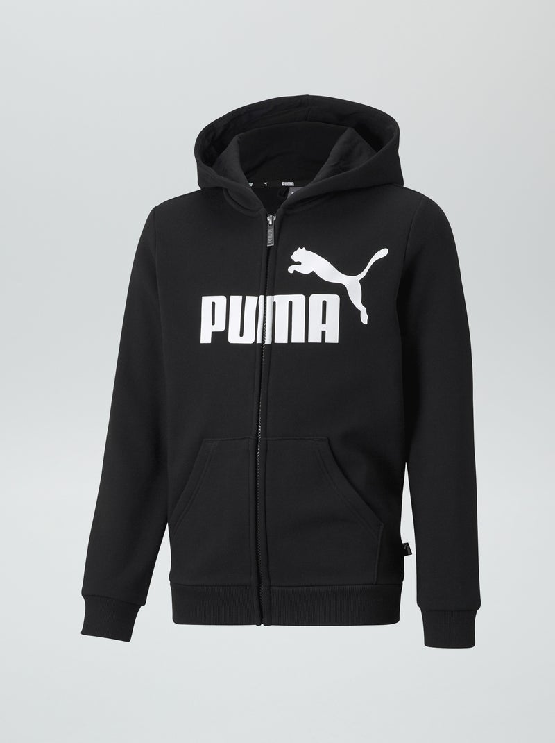 Sudadera con cremallera y capucha 'Puma' NEGRO - Kiabi