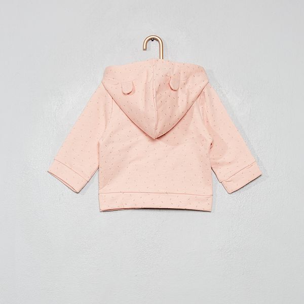 Sudadera con cremallera y capucha Bebé niña ROSA Kiabi 8,00€