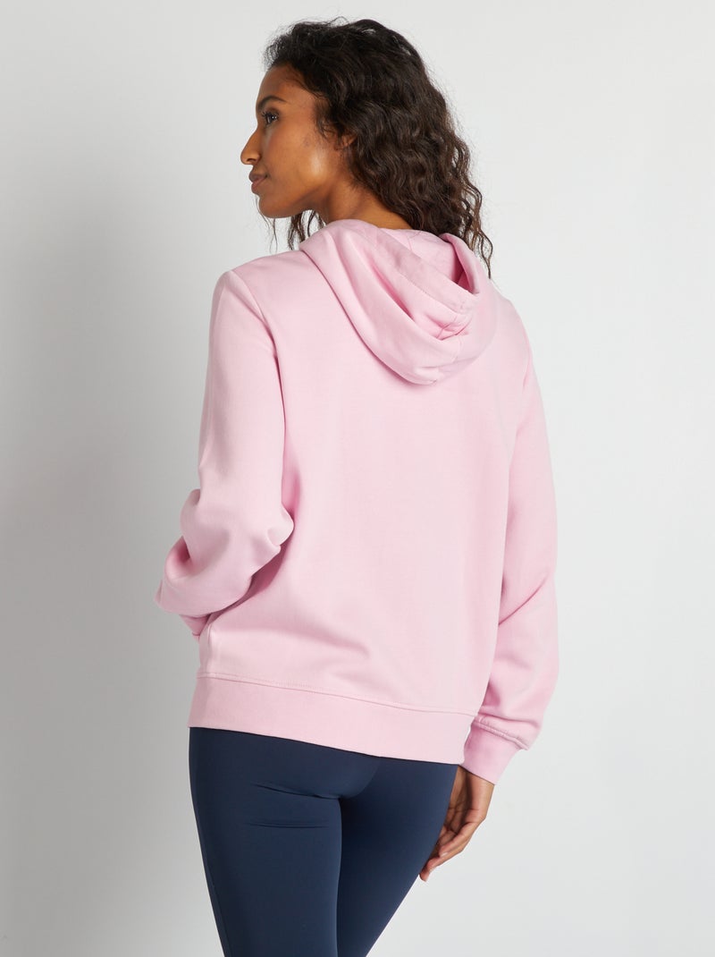 Sudadera con cremallera y capucha ROSA - Kiabi