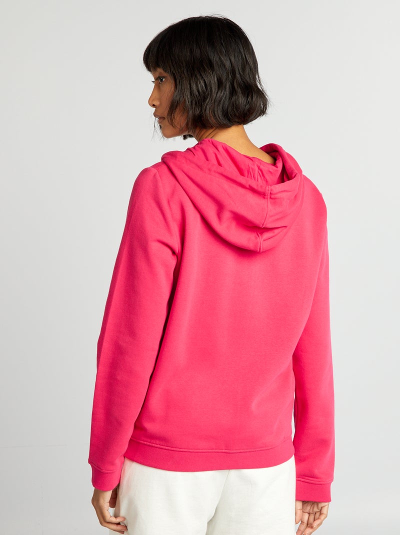 Sudadera con cremallera y capucha ROSA - Kiabi