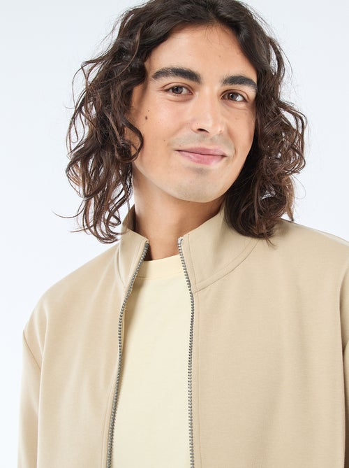 Sudadera con cremallera y cuello alto - Kiabi