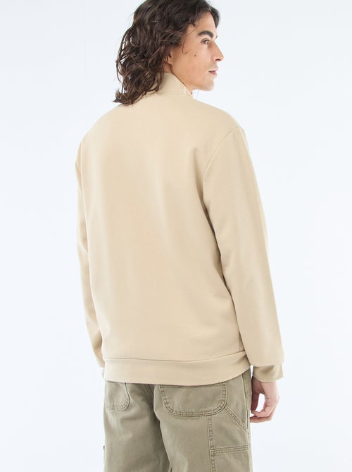 Sudadera con cremallera y cuello alto - Kiabi