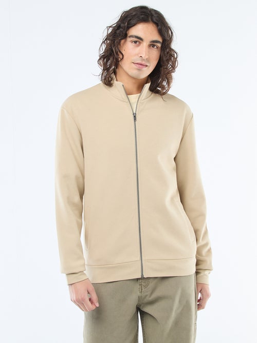 Sudadera con cremallera y cuello alto - Kiabi