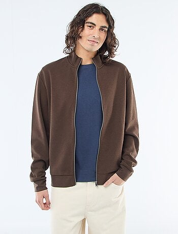 Sudadera con cremallera y cuello alto