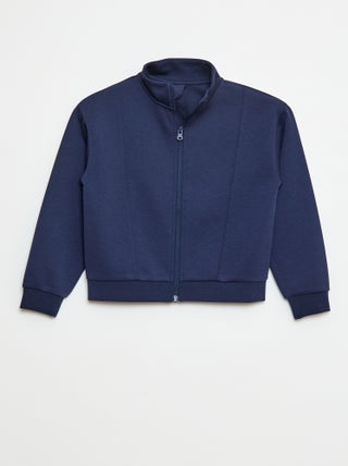 Sudadera con cremallera y cuello alto