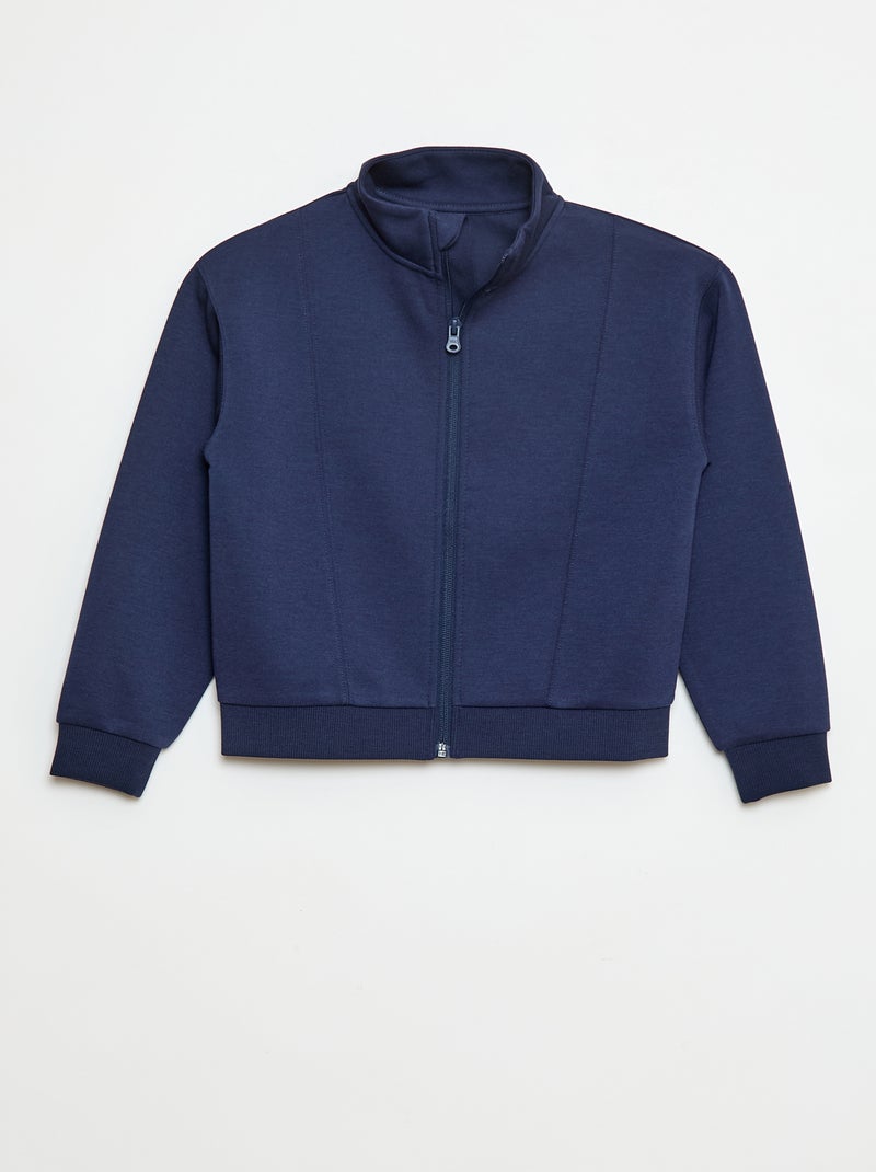 Sudadera con cremallera y cuello alto Negro - Kiabi