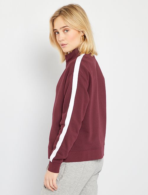 Sudadera con cremallera y cuello alto - rojo - Kiabi - 18.00€