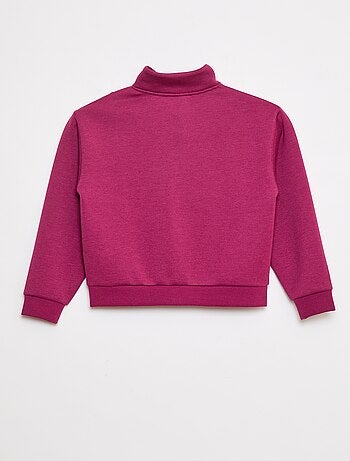 Sudadera con cremallera y cuello alto