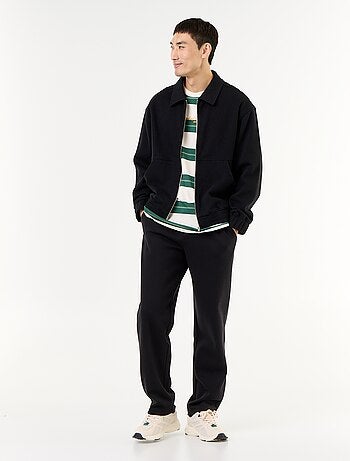 Sudadera con cremallera y cuello de camisa