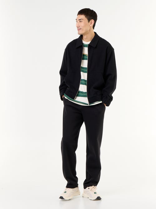 Sudadera con cremallera y cuello de camisa - Kiabi