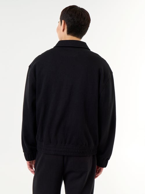 Sudadera con cremallera y cuello de camisa - Kiabi
