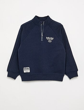 Sudadera con cuello alto de cremallera