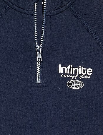 Sudadera con cuello alto de cremallera